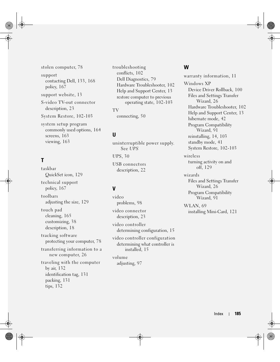 Dell Inspiron 6400 User Manual | Page 185 / 186