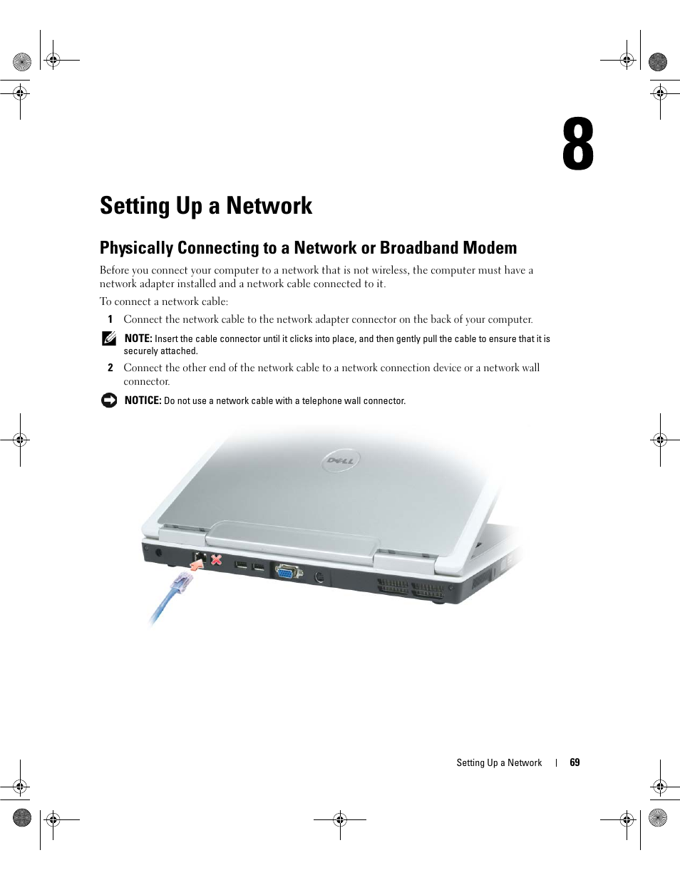 Setting up a network | Dell Inspiron 6400 User Manual | Page 69 / 186