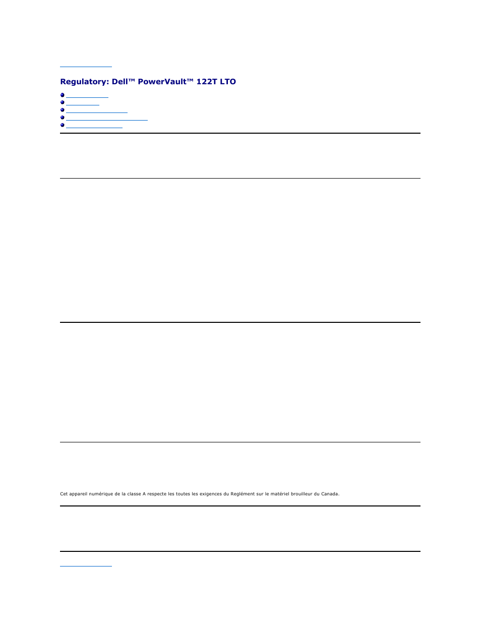 Ul and cul listing, Ce compliance, Fcc compliance statement | Industry canada (digital apparatus), Manufacturer declaration | Dell PowerVault 122T LTO2 (Autoloader) User Manual | Page 38 / 41