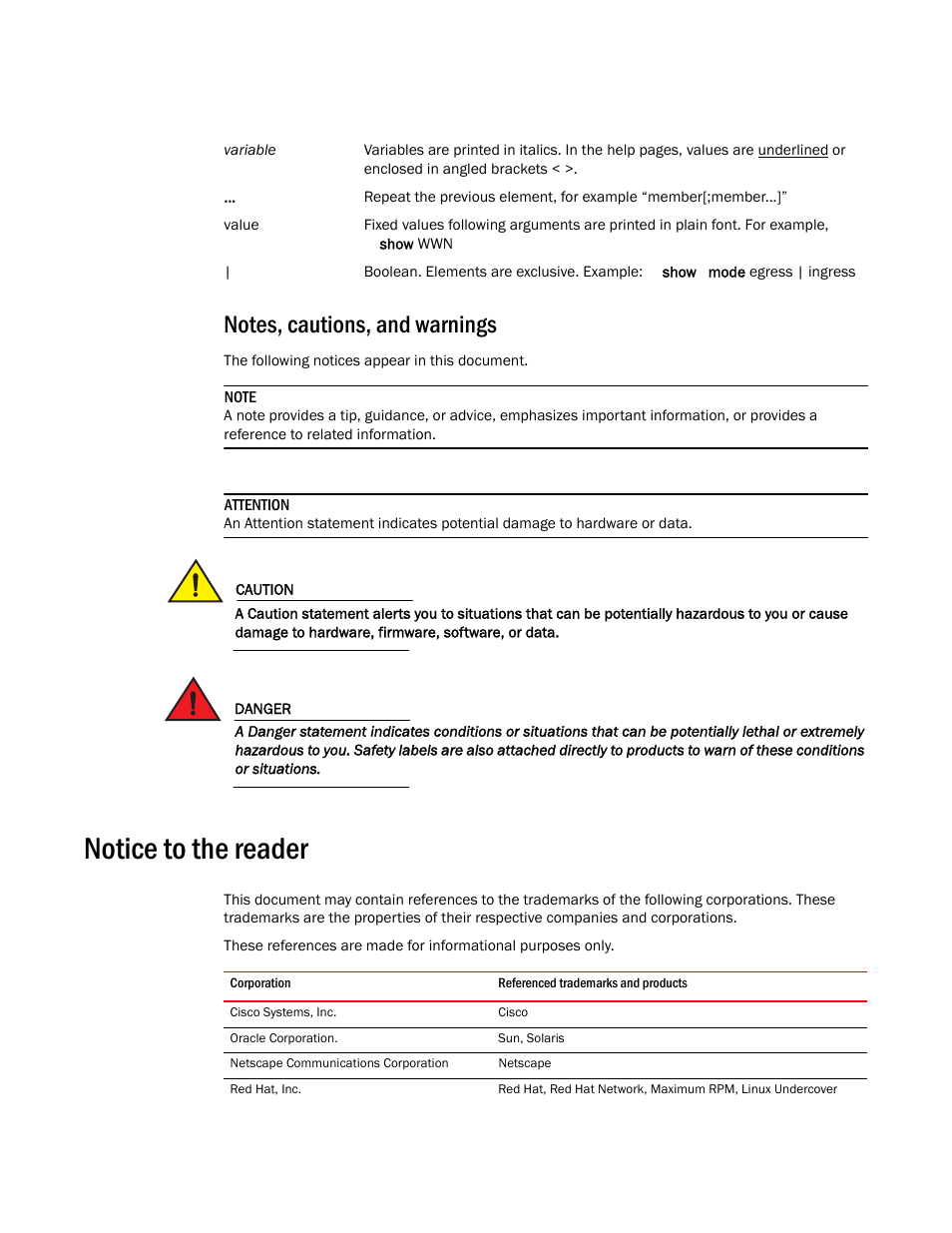 Notes, cautions, and warnings, Notice to the reader | Dell POWEREDGE M1000E User Manual | Page 16 / 108