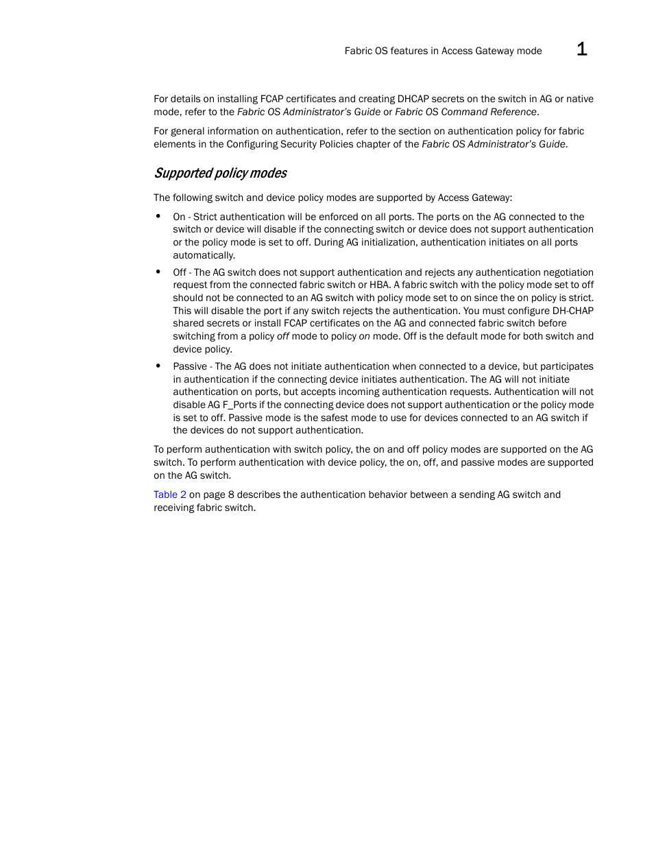 Supported policy modes | Dell POWEREDGE M1000E User Manual | Page 27 / 108