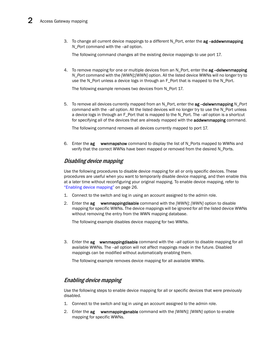 Disabling device mapping, Enabling device mapping | Dell POWEREDGE M1000E User Manual | Page 46 / 108