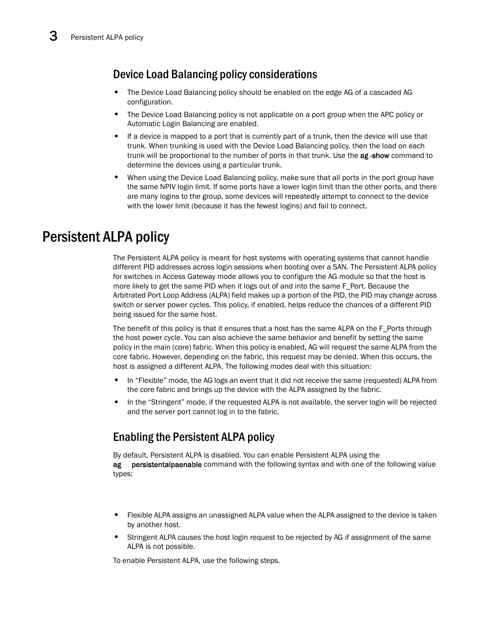 Device load balancing policy considerations, Persistent alpa policy, Enabling the persistent alpa policy | Dell POWEREDGE M1000E User Manual | Page 68 / 108