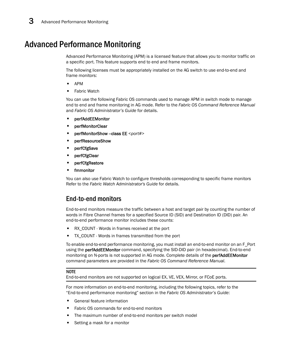 Advanced performance monitoring, End-to-end monitors | Dell POWEREDGE M1000E User Manual | Page 88 / 108
