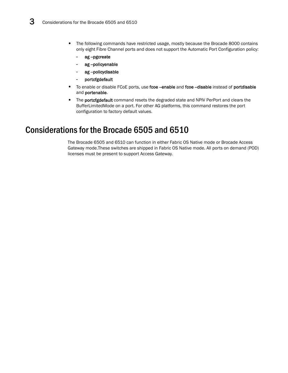 Considerations for the brocade 6505 and 6510 | Dell POWEREDGE M1000E User Manual | Page 92 / 108