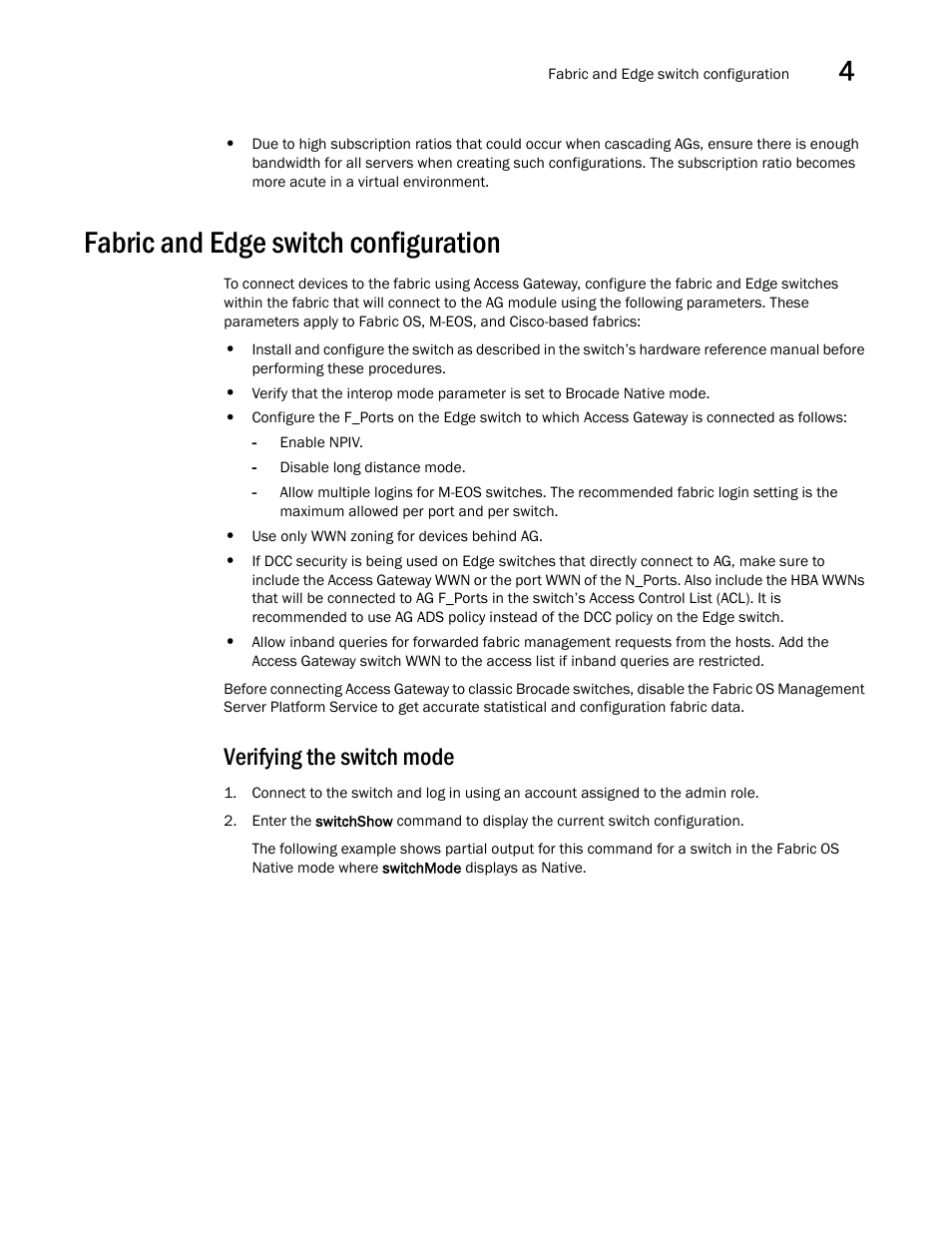 Fabric and edge switch configuration, Verifying the switch mode | Dell POWEREDGE M1000E User Manual | Page 97 / 108