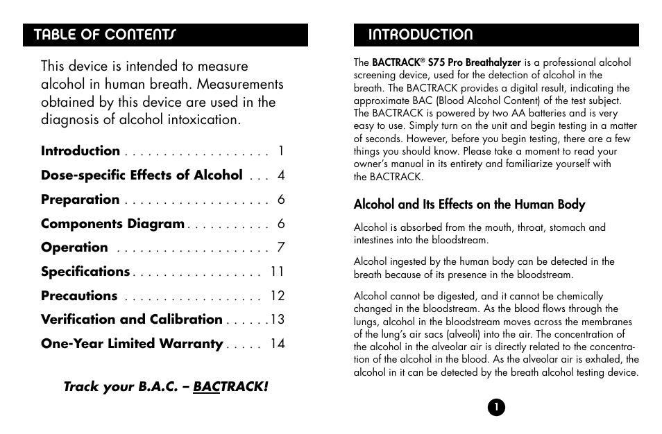 BACtrack s75 PrO User Manual | Page 2 / 13