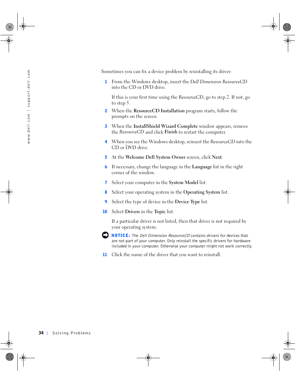 Dell Dimension 8100 User Manual | Page 34 / 84