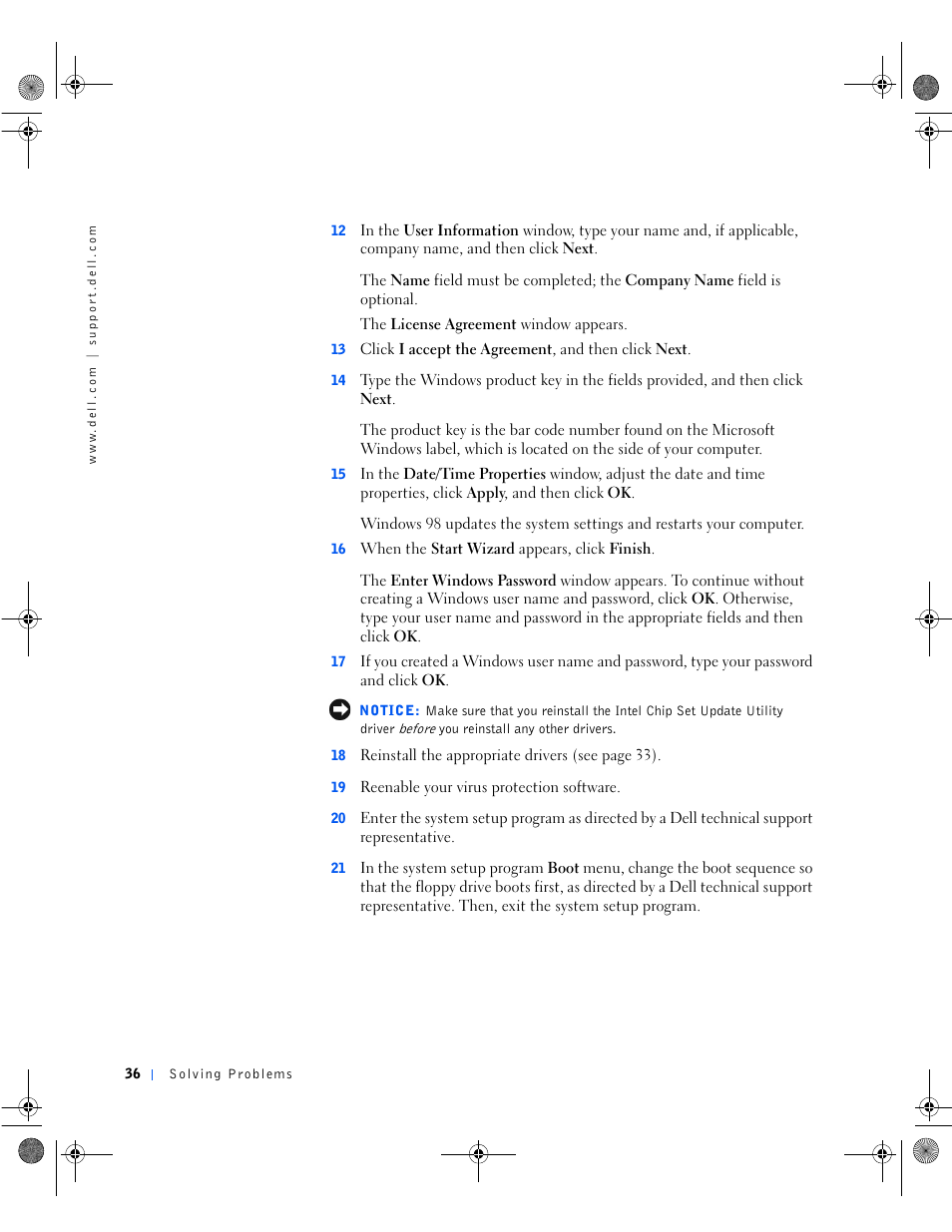 Dell Dimension 8100 User Manual | Page 36 / 84