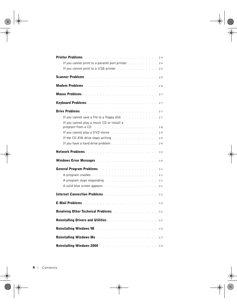 Dell Dimension 8100 User Manual | Page 4 / 84