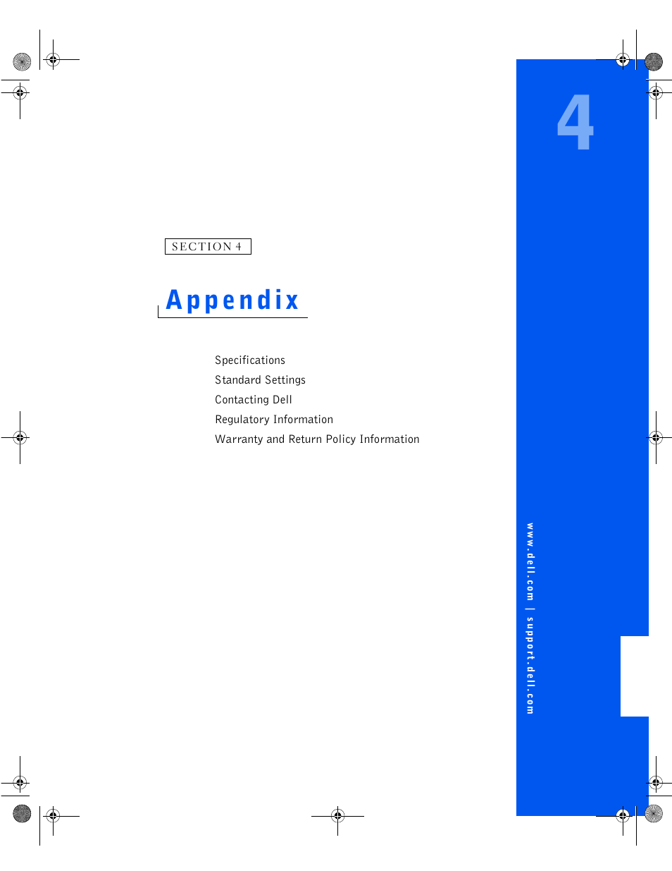 Appendix | Dell Dimension 8100 User Manual | Page 61 / 84