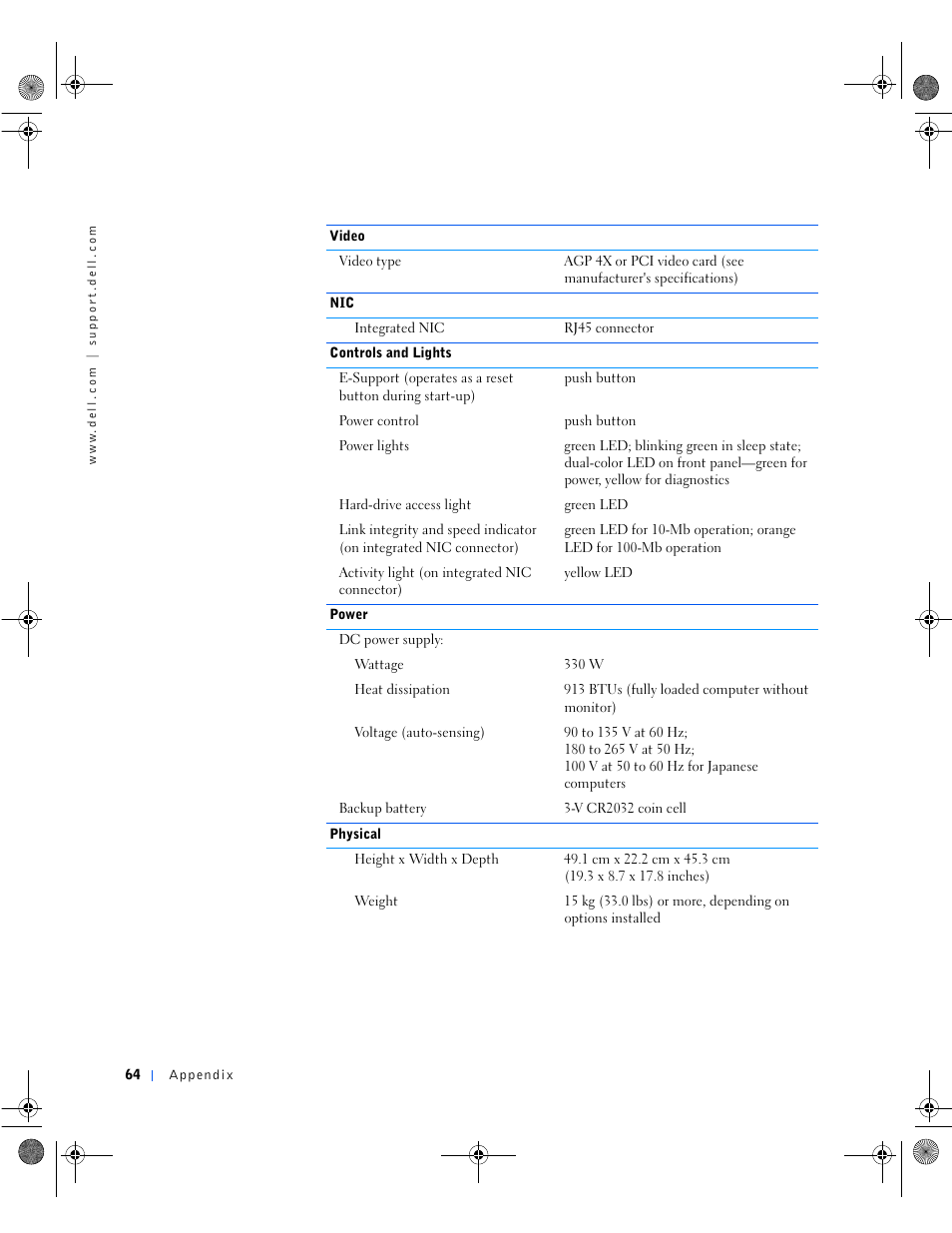 Dell Dimension 8100 User Manual | Page 64 / 84