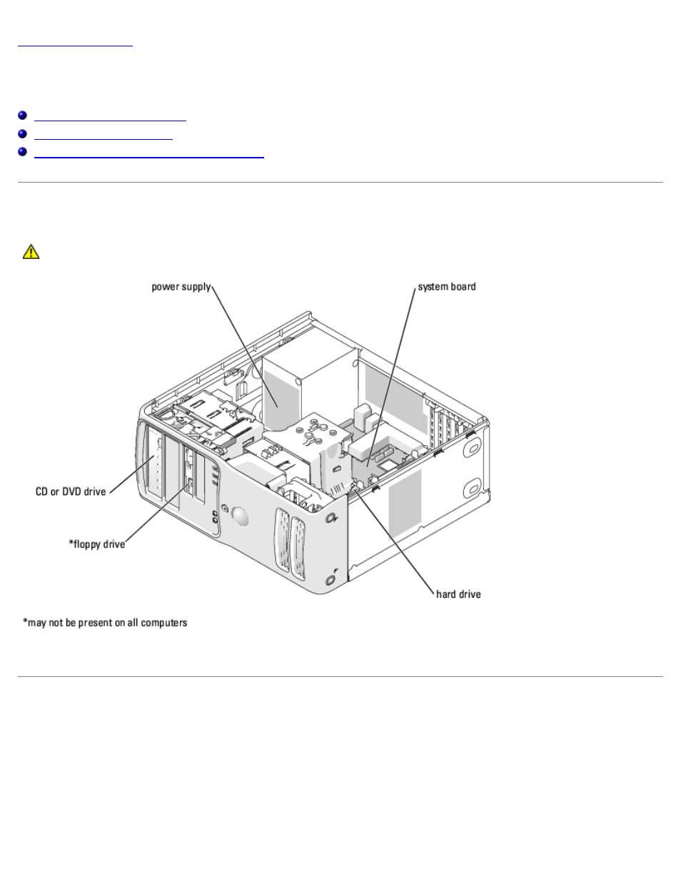 Technical overview, Inside view of your computer, System board components | Dell Dimension 9150/XPS 400 User Manual | Page 10 / 69