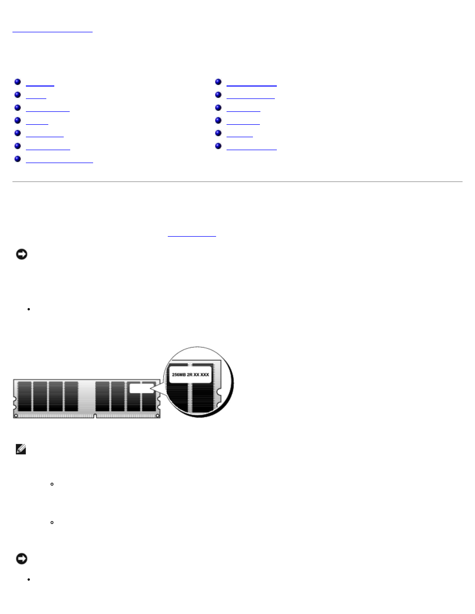 Removing and installing parts, Memory, Memory modules | Dell Dimension 9150/XPS 400 User Manual | Page 32 / 69