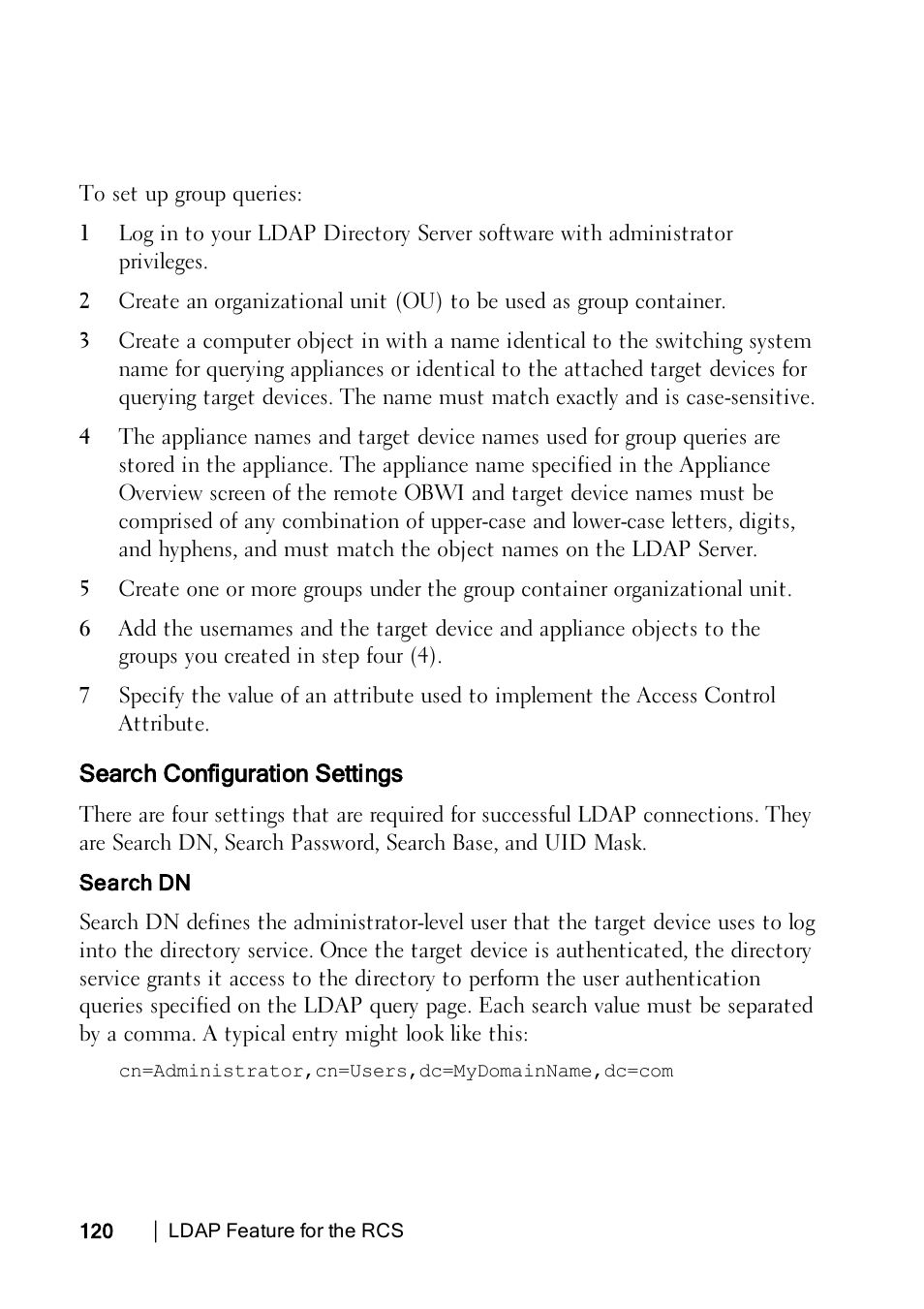Search configuration settings | Dell KVM 1082DS User Manual | Page 130 / 188