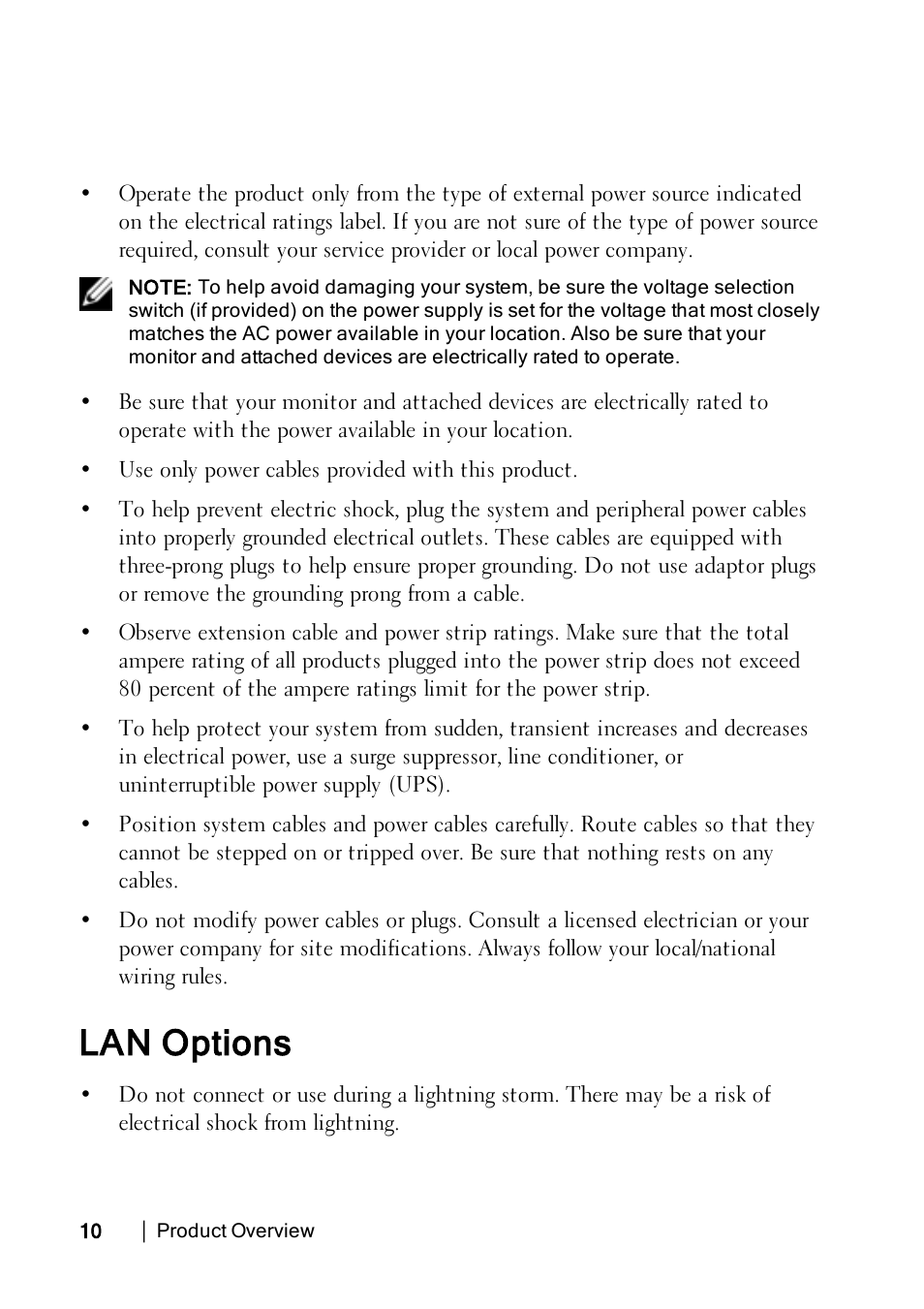 Lan options | Dell KVM 1082DS User Manual | Page 20 / 188