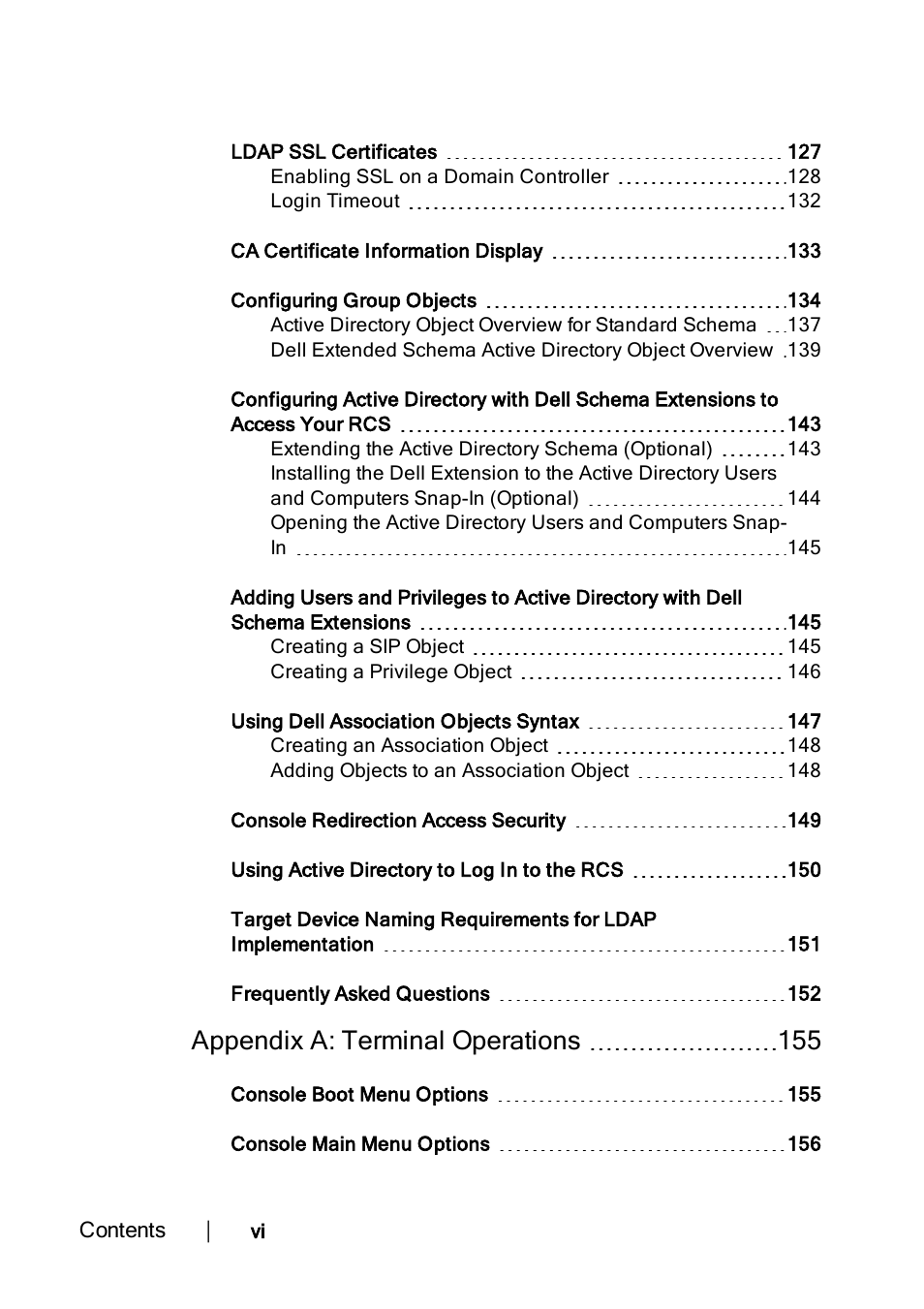 Appendix a: terminal operations 155 | Dell KVM 1082DS User Manual | Page 8 / 188