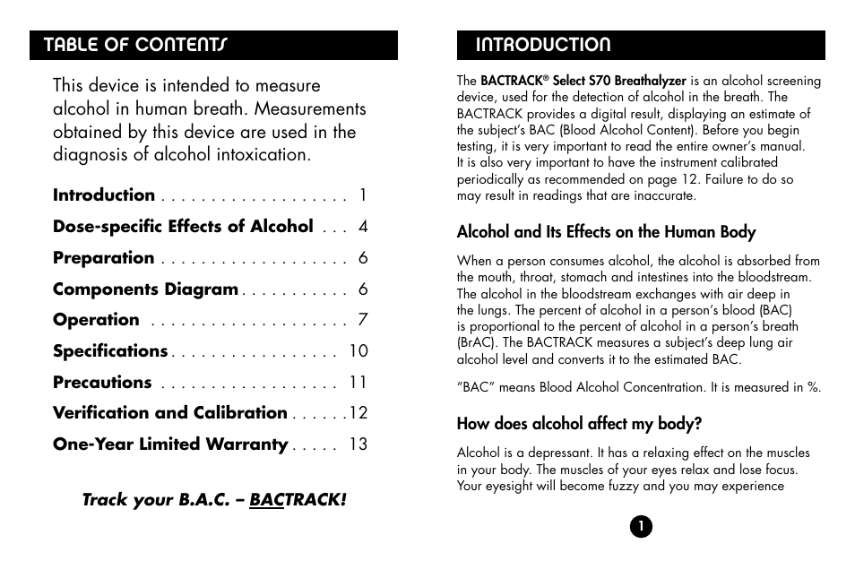 BACtrack S70 User Manual | Page 2 / 11