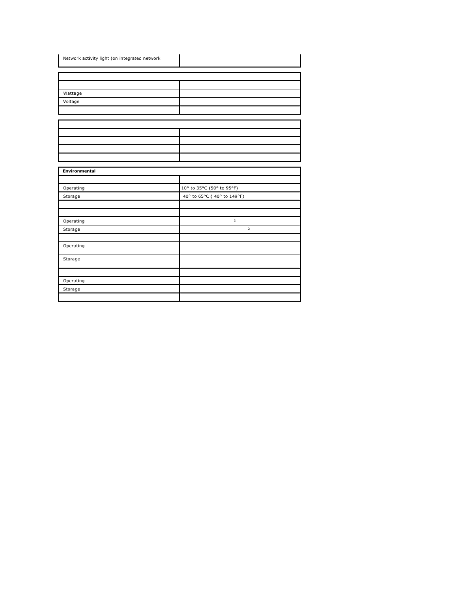 Power, Physical, Environmental | Dell Precision T5500 (Early 2009) User Manual | Page 17 / 80