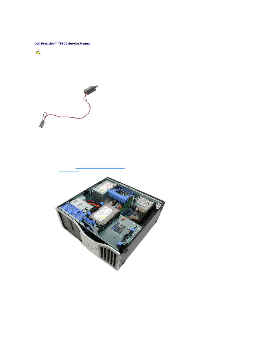 Chassis intrusion switch, Removing the chassis intrusion switch | Dell Precision T5500 (Early 2009) User Manual | Page 39 / 80