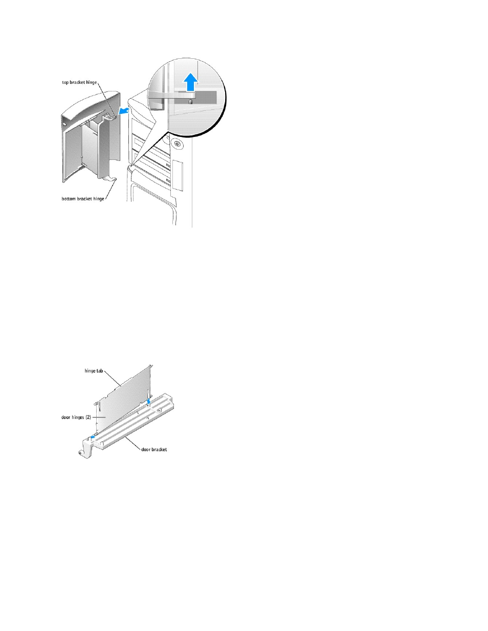 Replacing the drive door | Dell XPS/Dimension XPS Gen 2 User Manual | Page 28 / 44