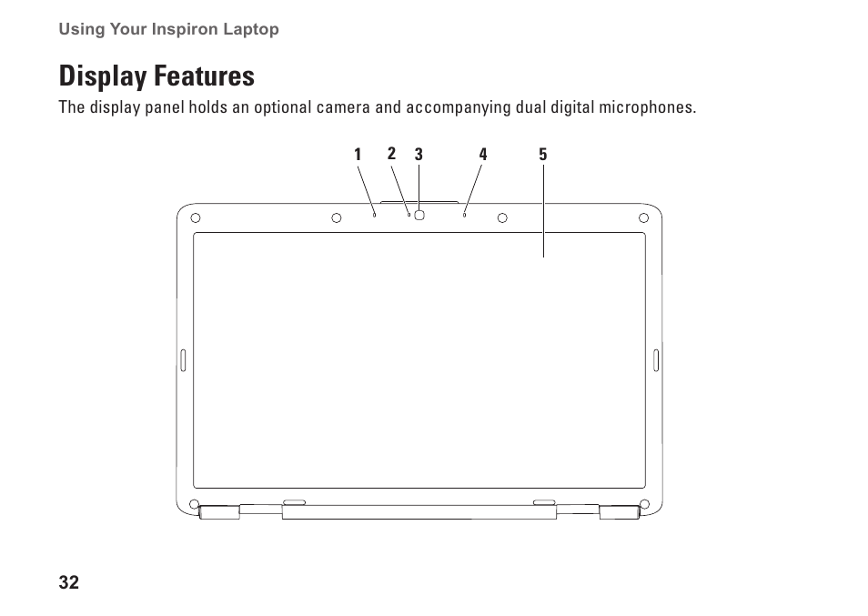 Display features | Dell Inspiron 1546 (Late 2009) User Manual | Page 34 / 86