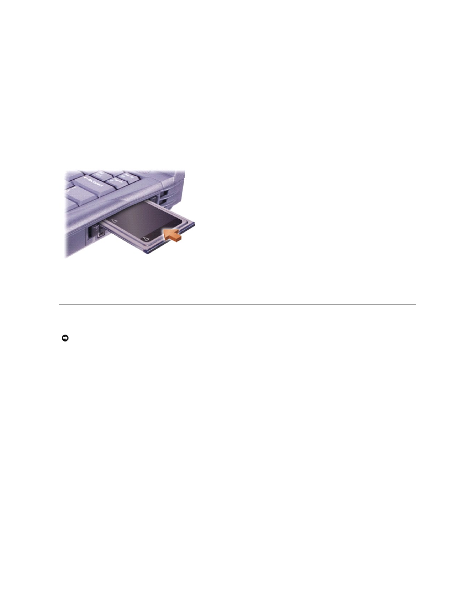 Removing a pc card or blank, To remove the blank, see | Dell Latitude C840 User Manual | Page 76 / 119