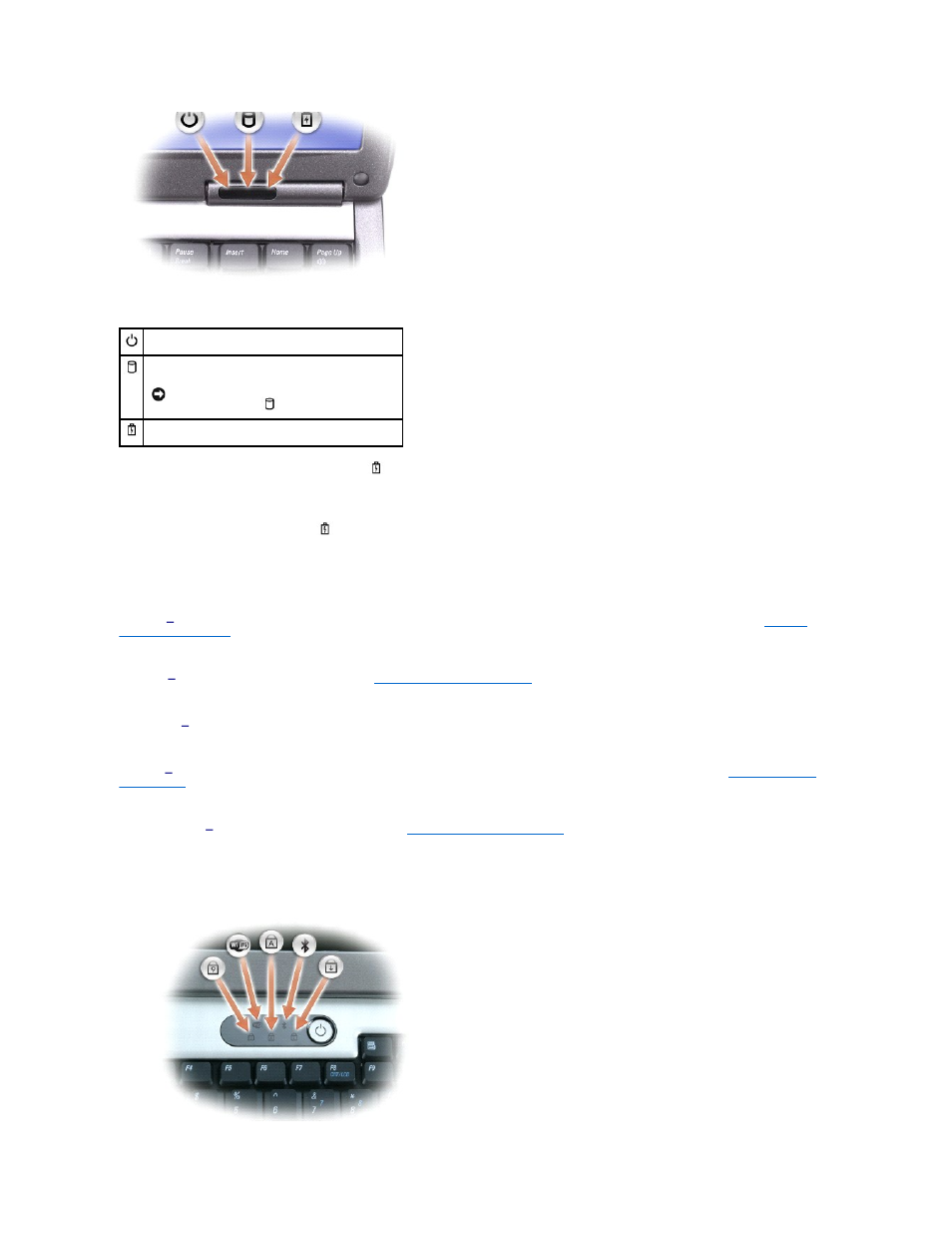 Display latch, Speakers, Touch pad buttons | Keyboard, Keyboard status lights, Touch pad | Dell Latitude D510 User Manual | Page 2 / 107