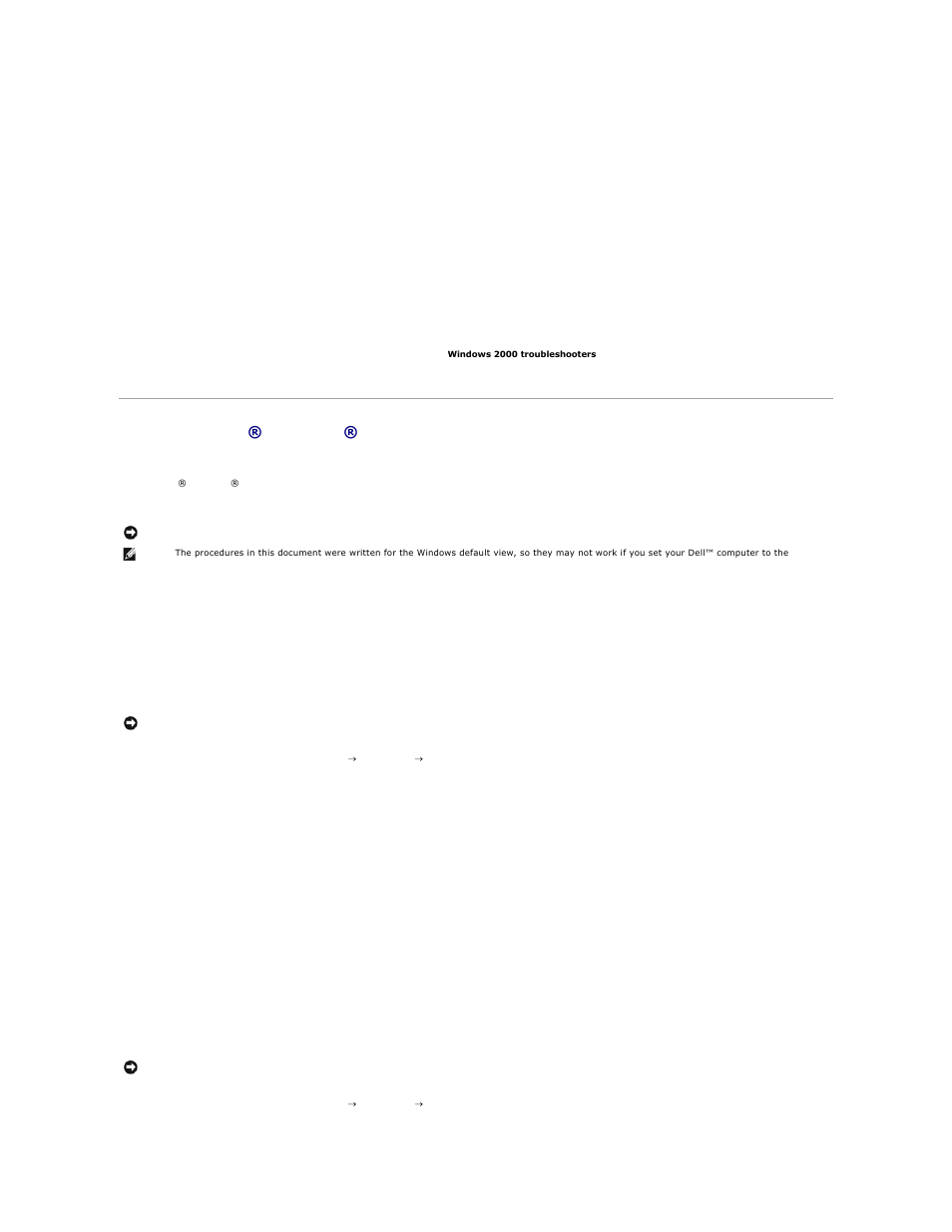 Using microsoft® windows® xp system restore, Windows 2000, Creating a restore point | Undoing the last system restore | Dell Latitude D510 User Manual | Page 31 / 107