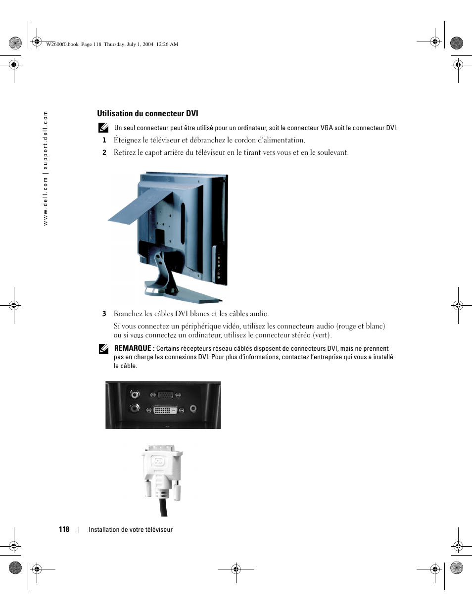 Dell LCD TV W2600 User Manual | Page 117 / 149