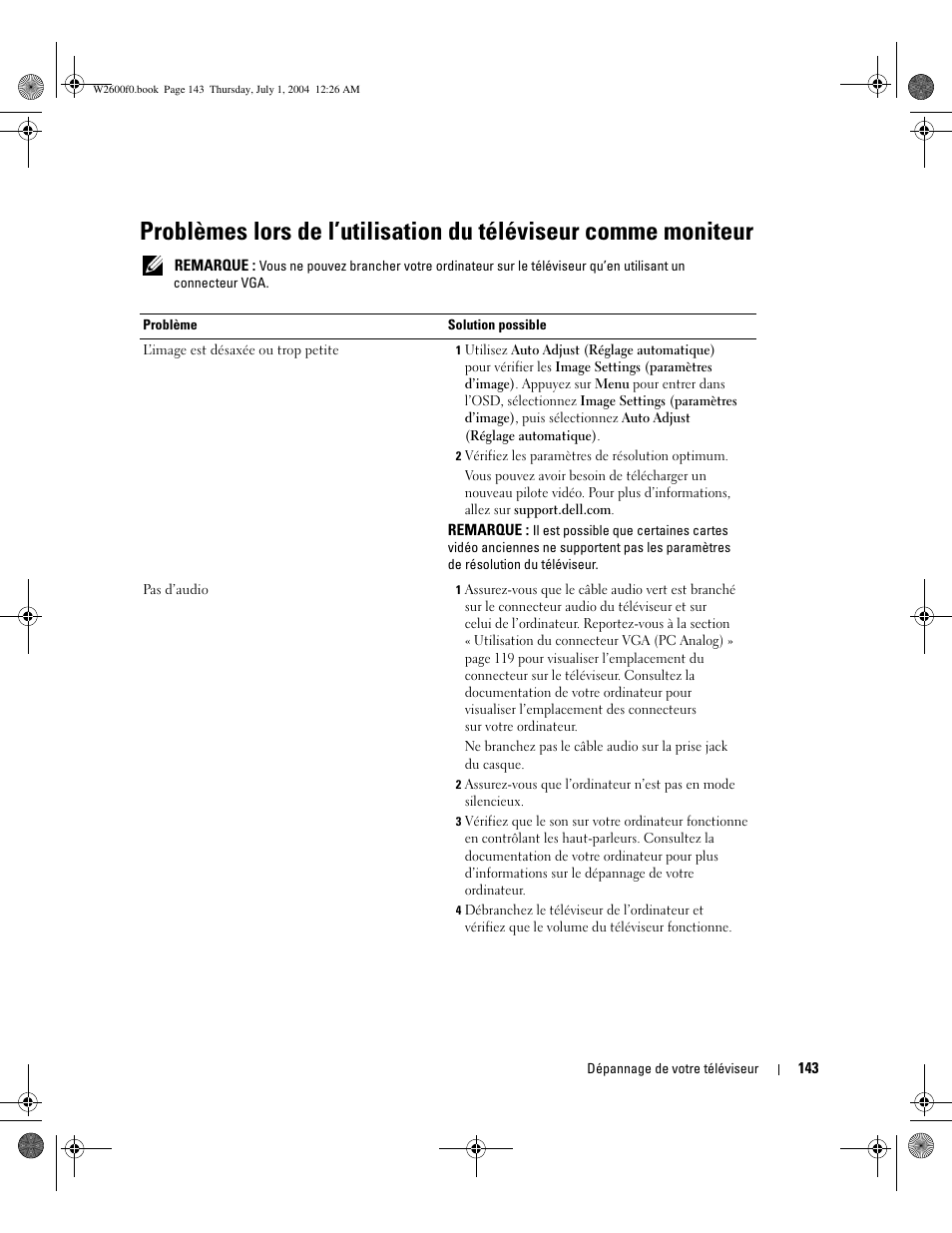 Dell LCD TV W2600 User Manual | Page 142 / 149