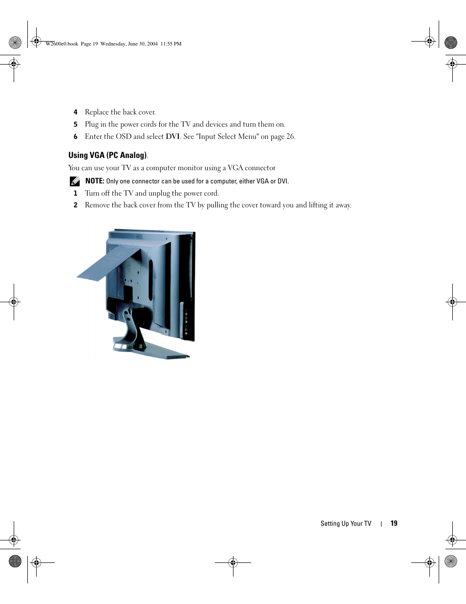 Dell LCD TV W2600 User Manual | Page 18 / 149