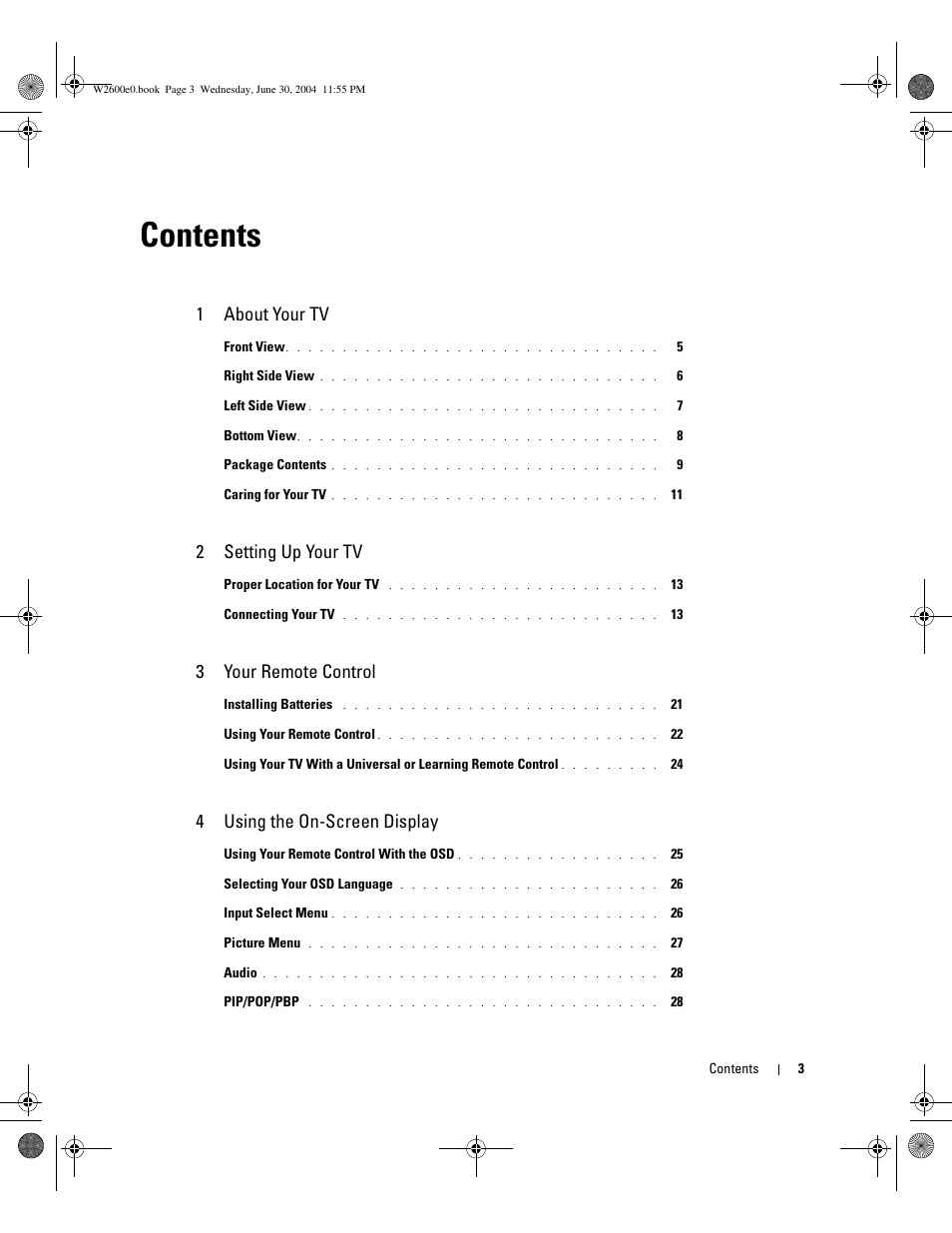 Dell LCD TV W2600 User Manual | Page 2 / 149