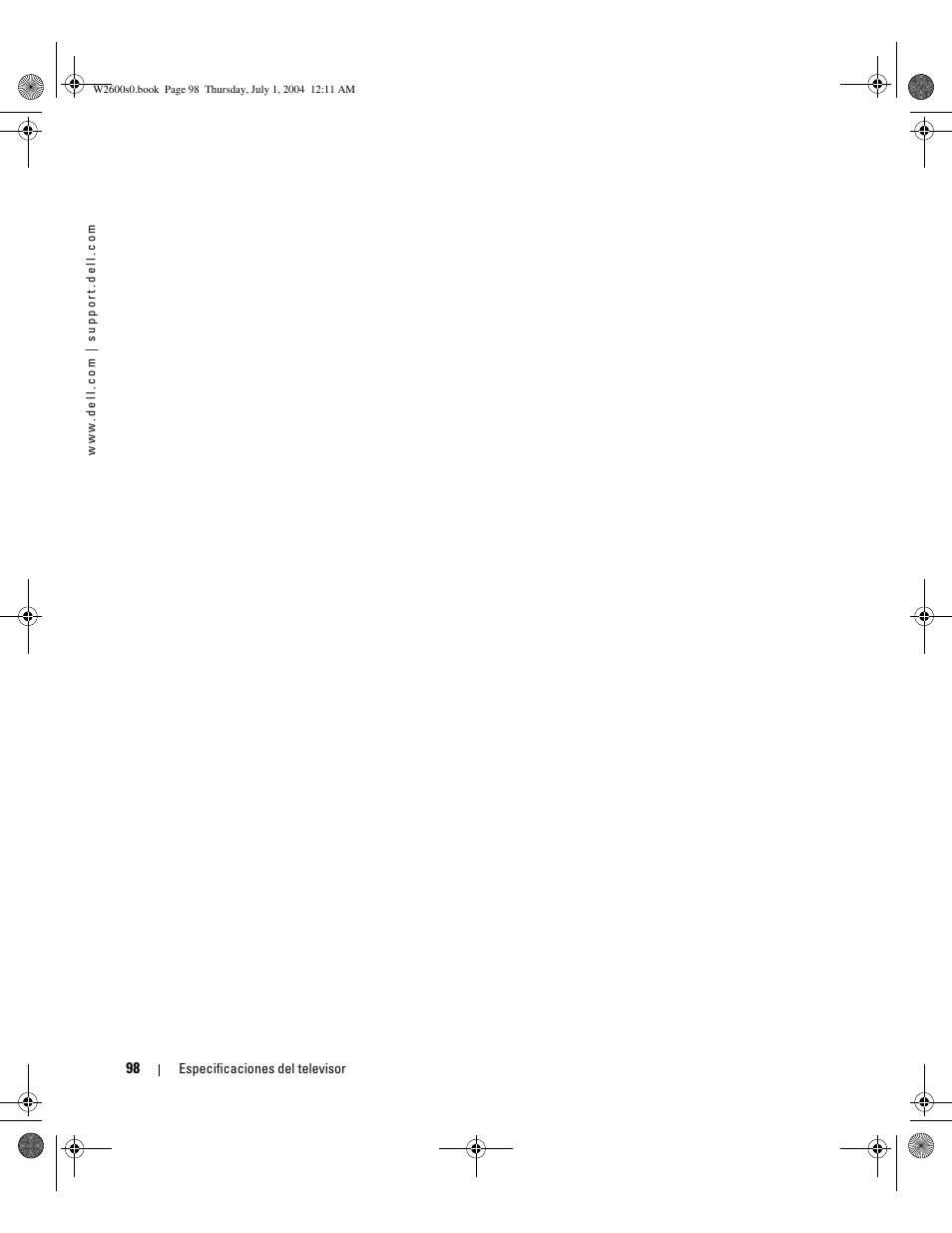 Dell LCD TV W2600 User Manual | Page 97 / 149