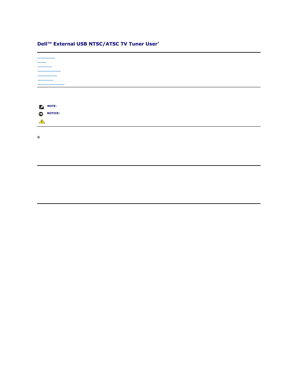 Dell External USB NTSC/ATSC TV Tuner User Manual | 13 pages