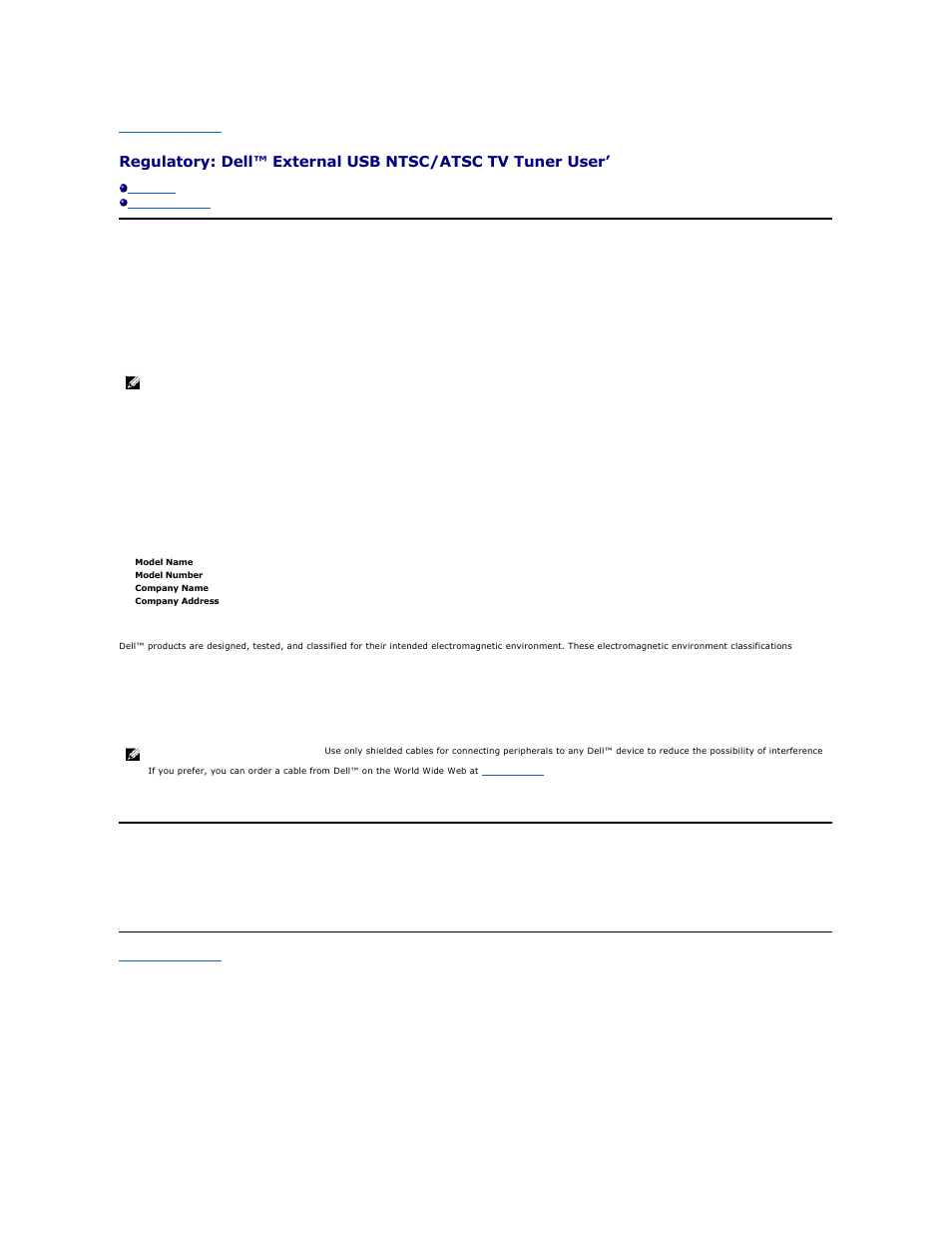 Fcc notice, Macrovision notice | Dell External USB NTSC/ATSC TV Tuner User Manual | Page 5 / 13