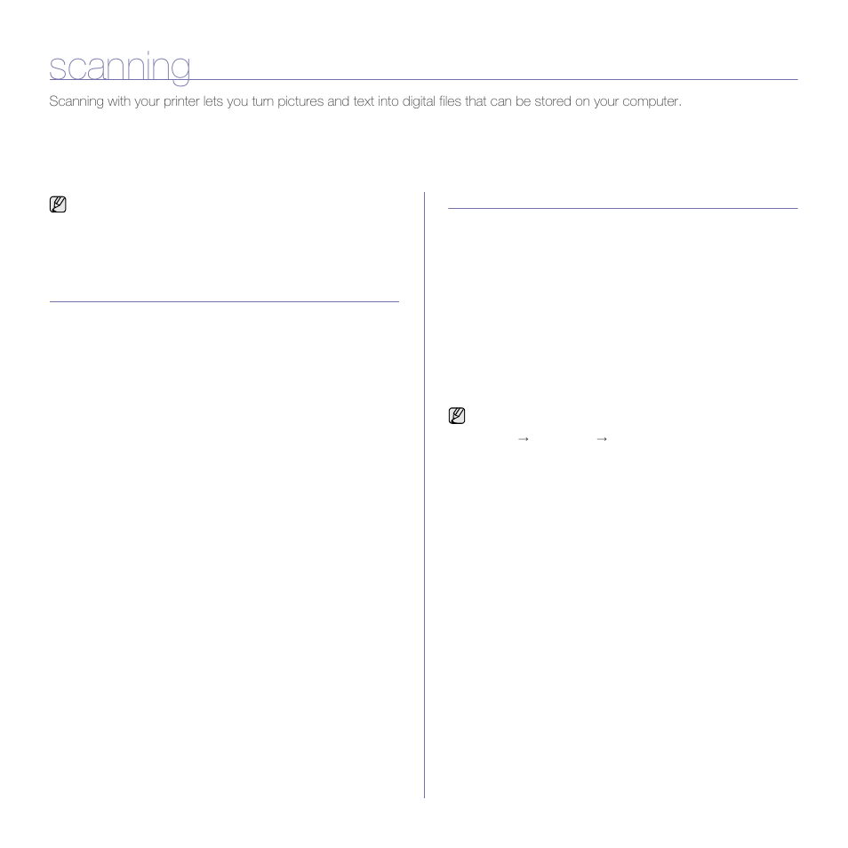 Scanning, Scanning basics, Scanning from the control panel | Setting scan information in dell scan manager, Scanning to application programs | Dell 1235cn Color Laser Printer User Manual | Page 33 / 116