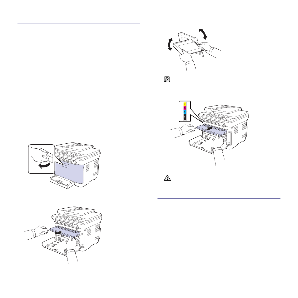 Maintaining the cartridge, Toner cartridge storage, Expected cartridge life | Redistributing toner, Replacing the toner cartridge | Dell 1235cn Color Laser Printer User Manual | Page 53 / 116