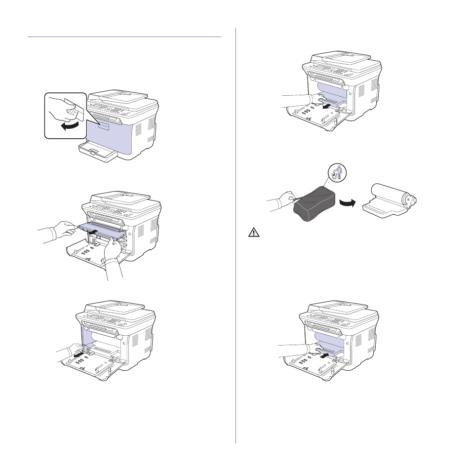 Replacing the imaging unit | Dell 1235cn Color Laser Printer User Manual | Page 55 / 116