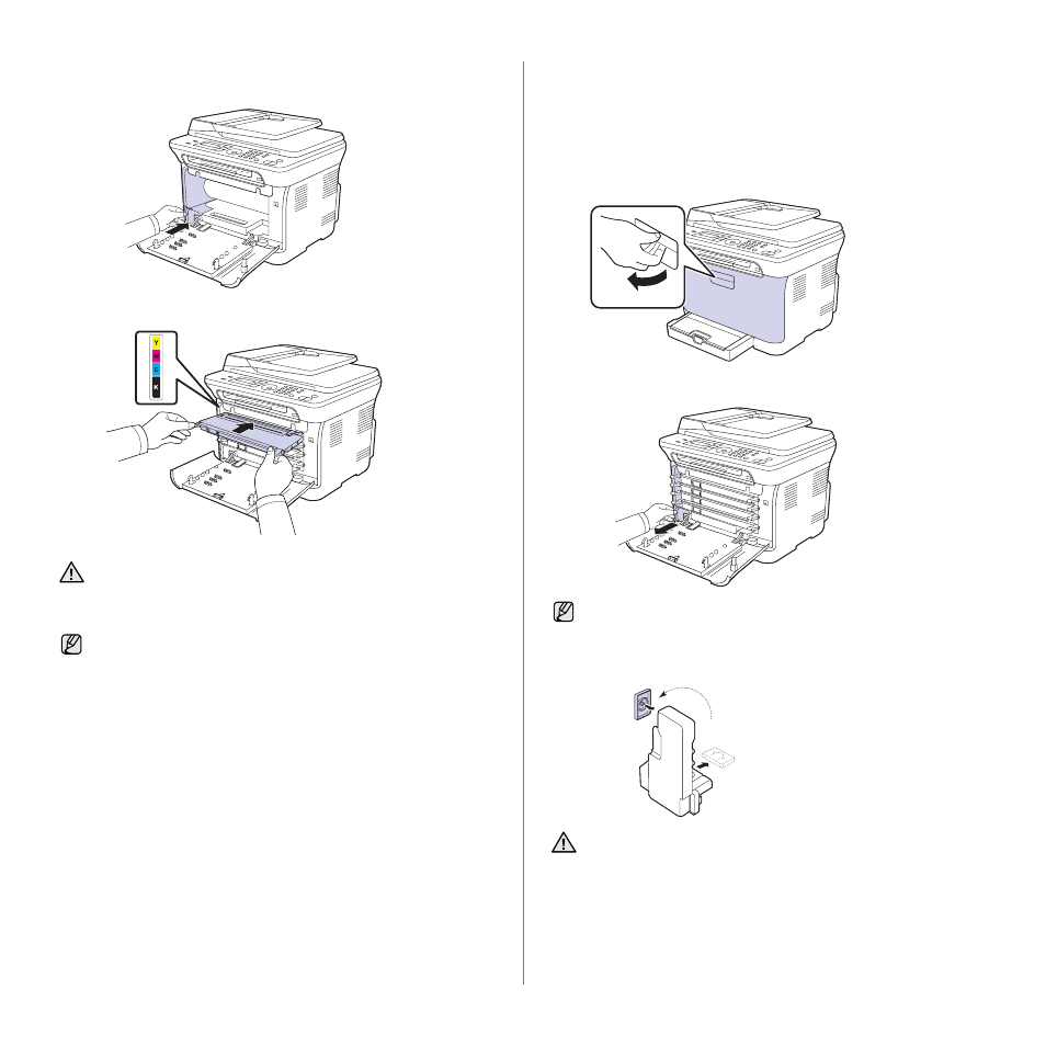 Replacing the waste toner container | Dell 1235cn Color Laser Printer User Manual | Page 56 / 116