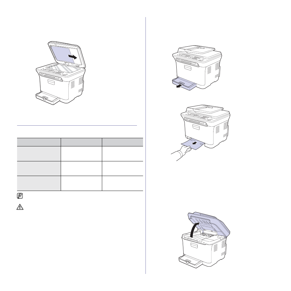 Roller misfeed, Clearing paper jams, In the tray 1 | In the fuser unit area | Dell 1235cn Color Laser Printer User Manual | Page 59 / 116