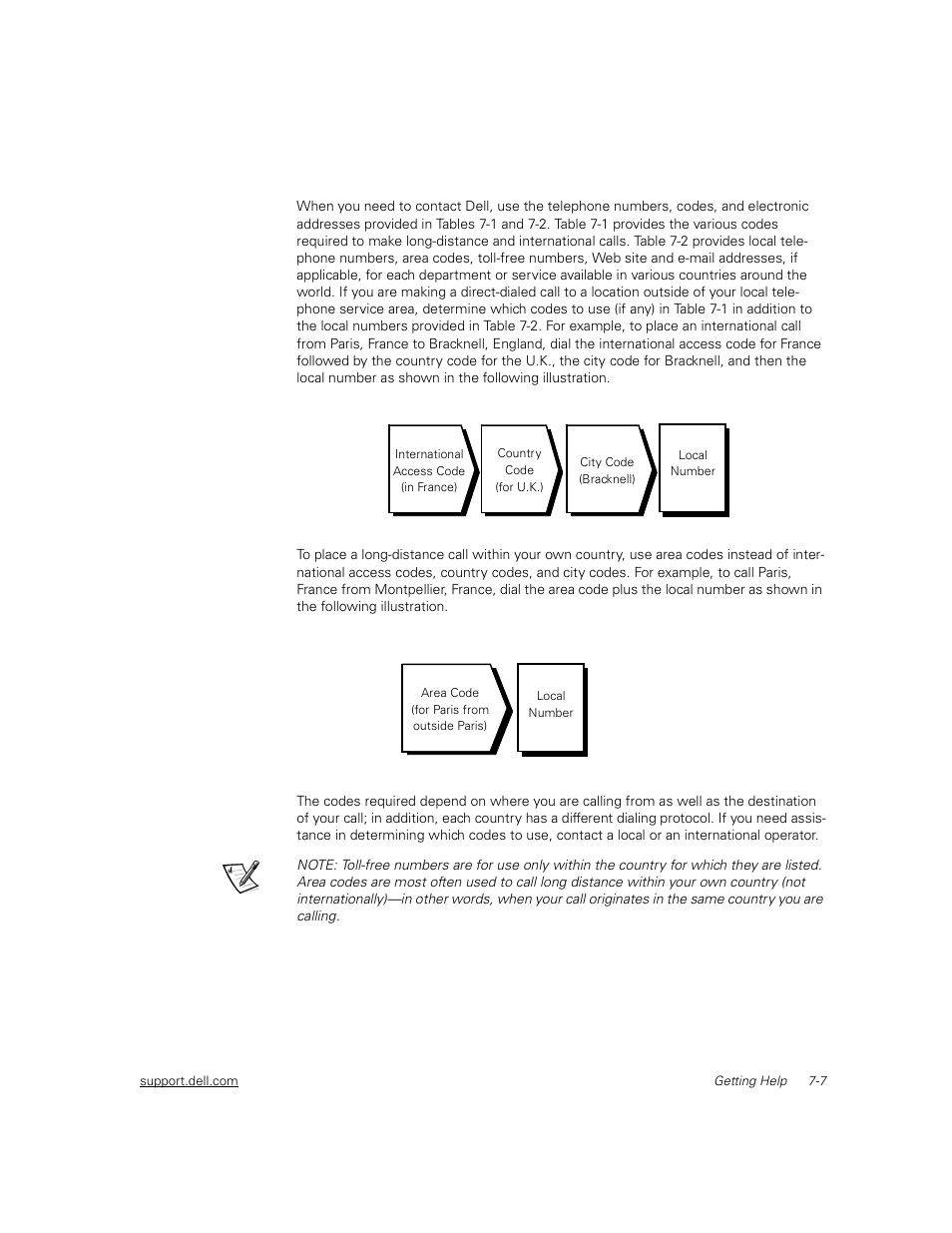 Dell contact numbers, Dell contact numbers -7 | Dell PowerVault 51F (8P Fibre Channel Switch) User Manual | Page 125 / 156