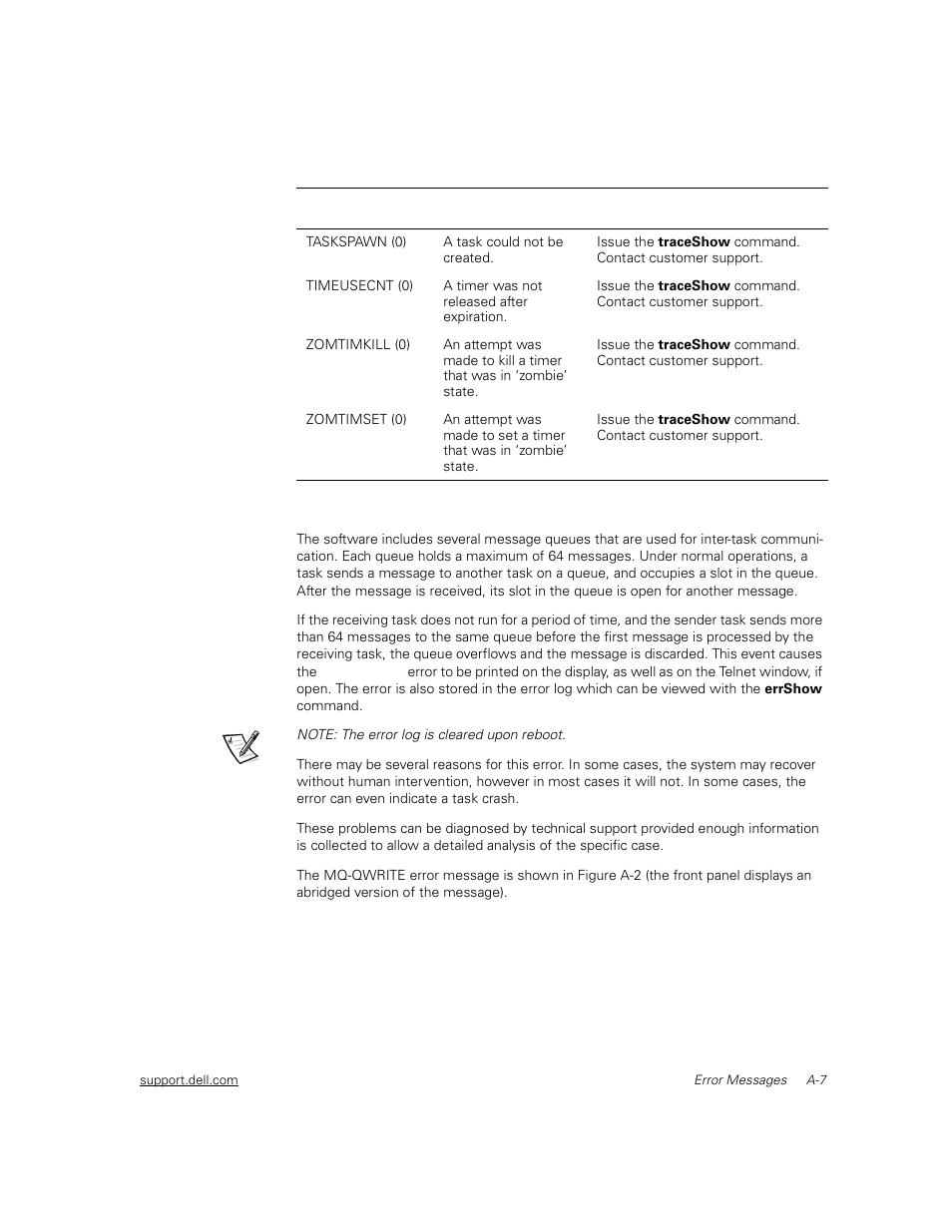 Mq-qwrite error | Dell PowerVault 51F (8P Fibre Channel Switch) User Manual | Page 145 / 156