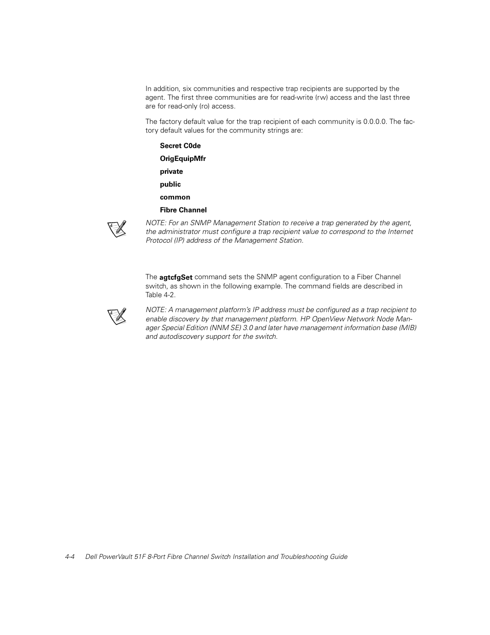 Agtcfgset, Agtcfgset -4 | Dell PowerVault 51F (8P Fibre Channel Switch) User Manual | Page 66 / 156