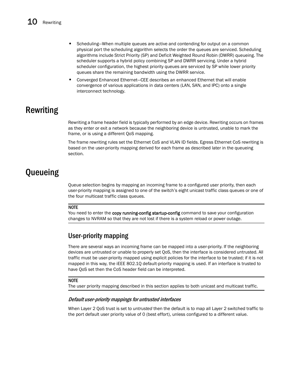 Rewriting, Queueing, User-priority mapping | Dell POWEREDGE M1000E User Manual | Page 112 / 168