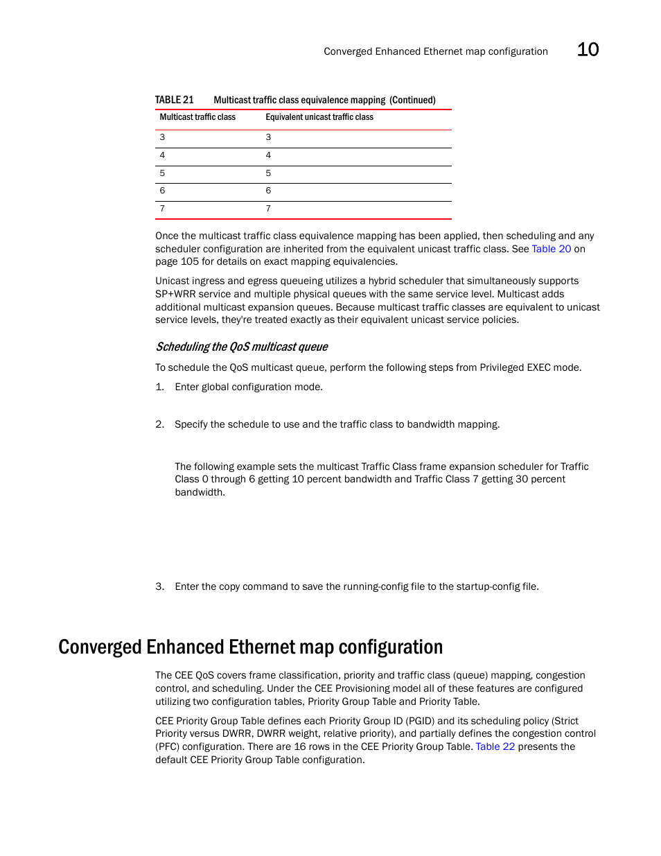 Converged enhanced ethernet map configuration, Scheduling the qos multicast queue | Dell POWEREDGE M1000E User Manual | Page 125 / 168