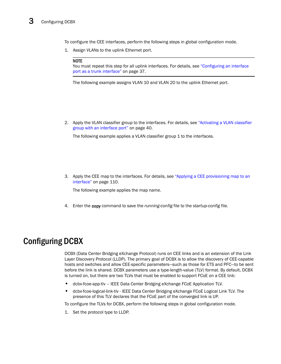 Configuring dcbx | Dell POWEREDGE M1000E User Manual | Page 42 / 168