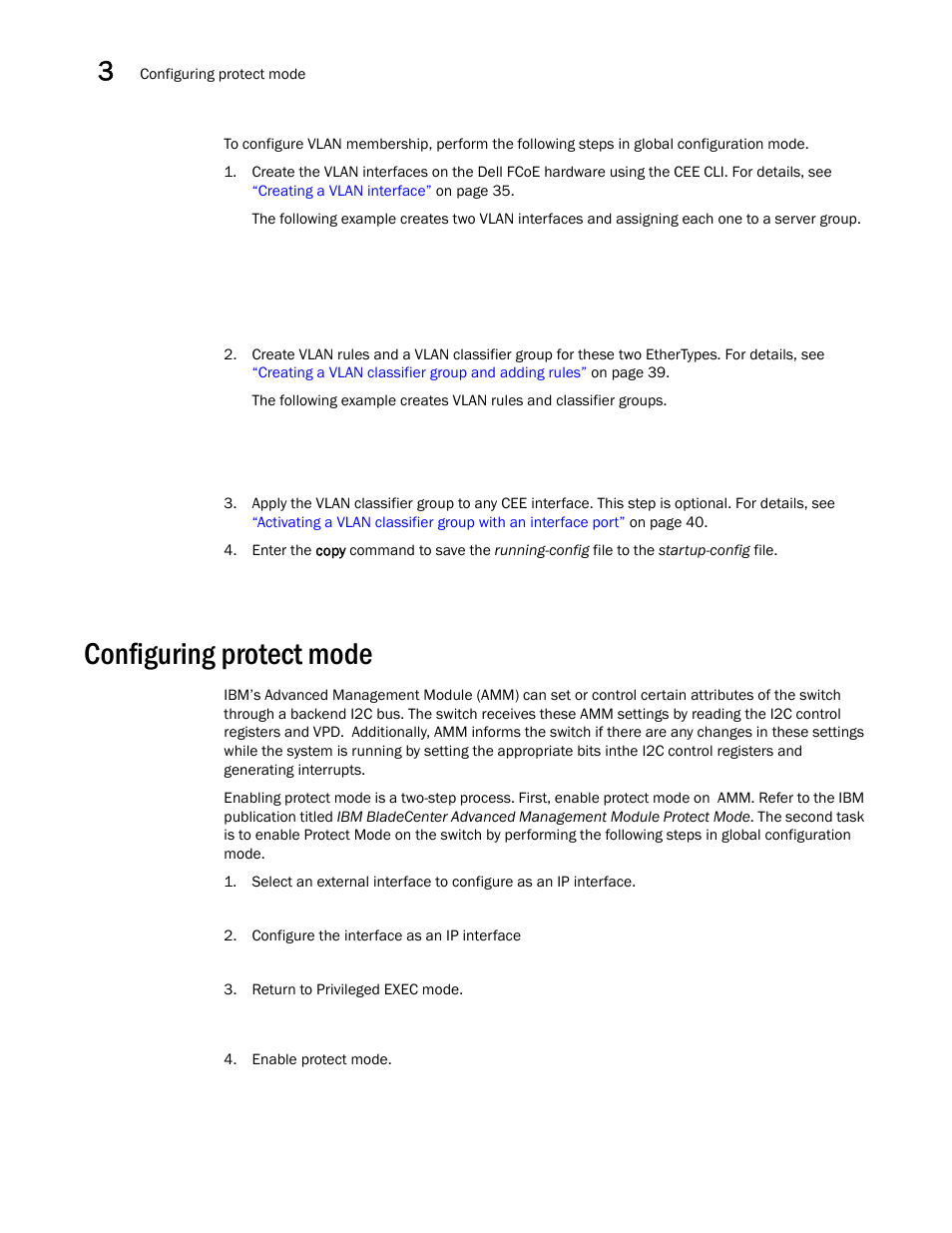 Configuring protect mode | Dell POWEREDGE M1000E User Manual | Page 44 / 168