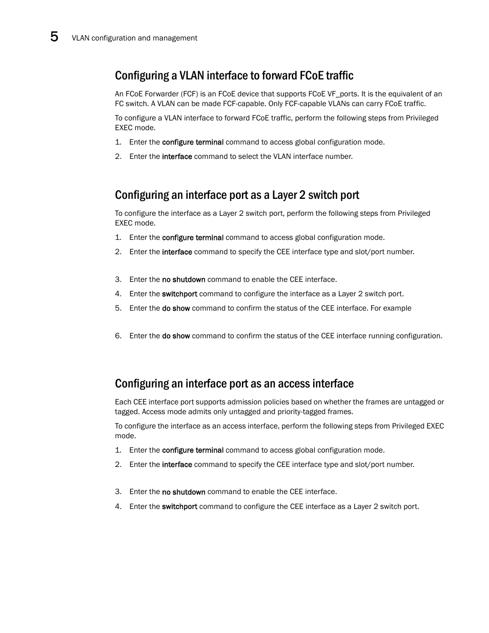 Configuring a vlan interface to forward fcoe, Traffic | Dell POWEREDGE M1000E User Manual | Page 54 / 168