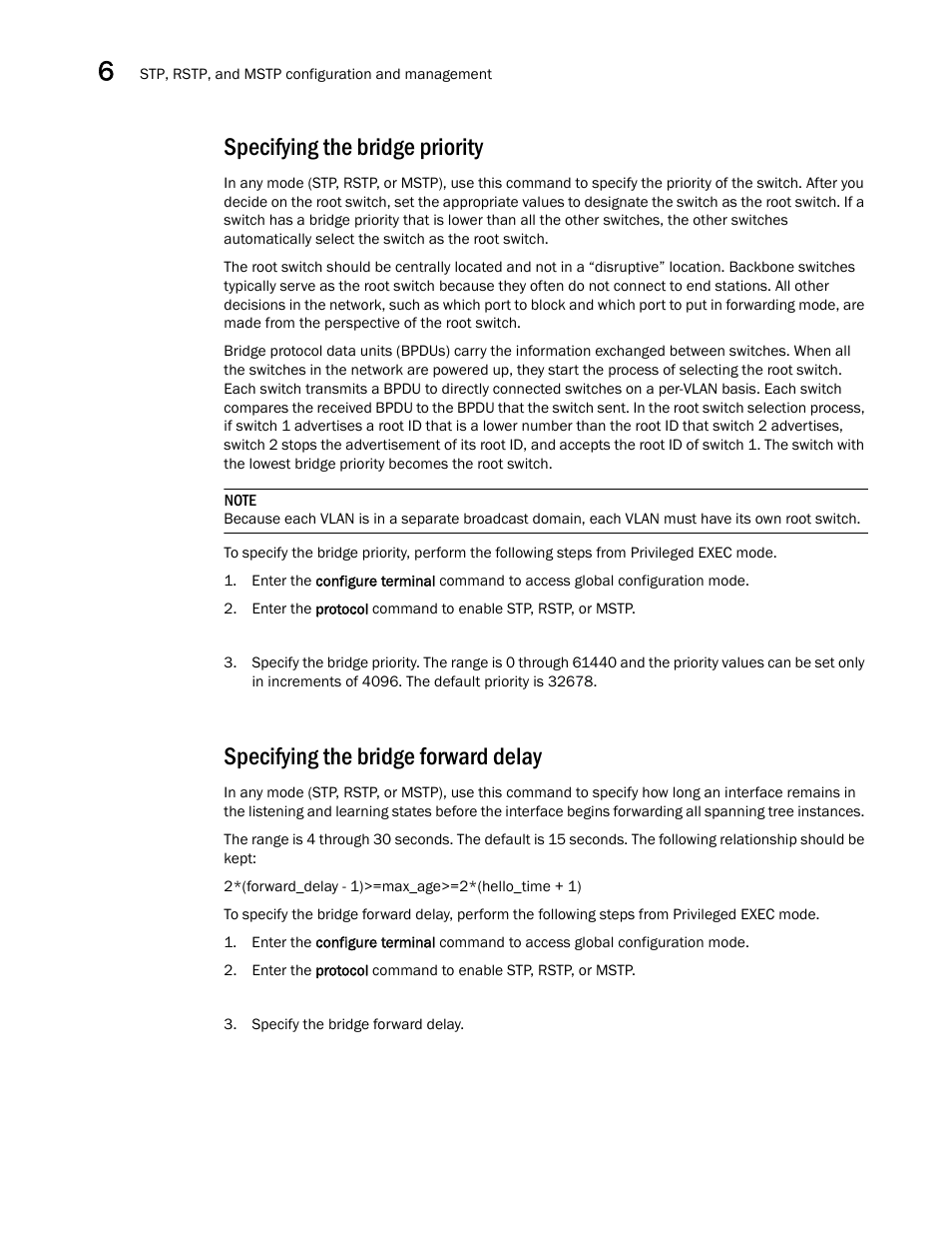 Specifying the bridge priority, Specifying the bridge forward delay, Specifying the | Bridge priority, Tails, see | Dell POWEREDGE M1000E User Manual | Page 70 / 168